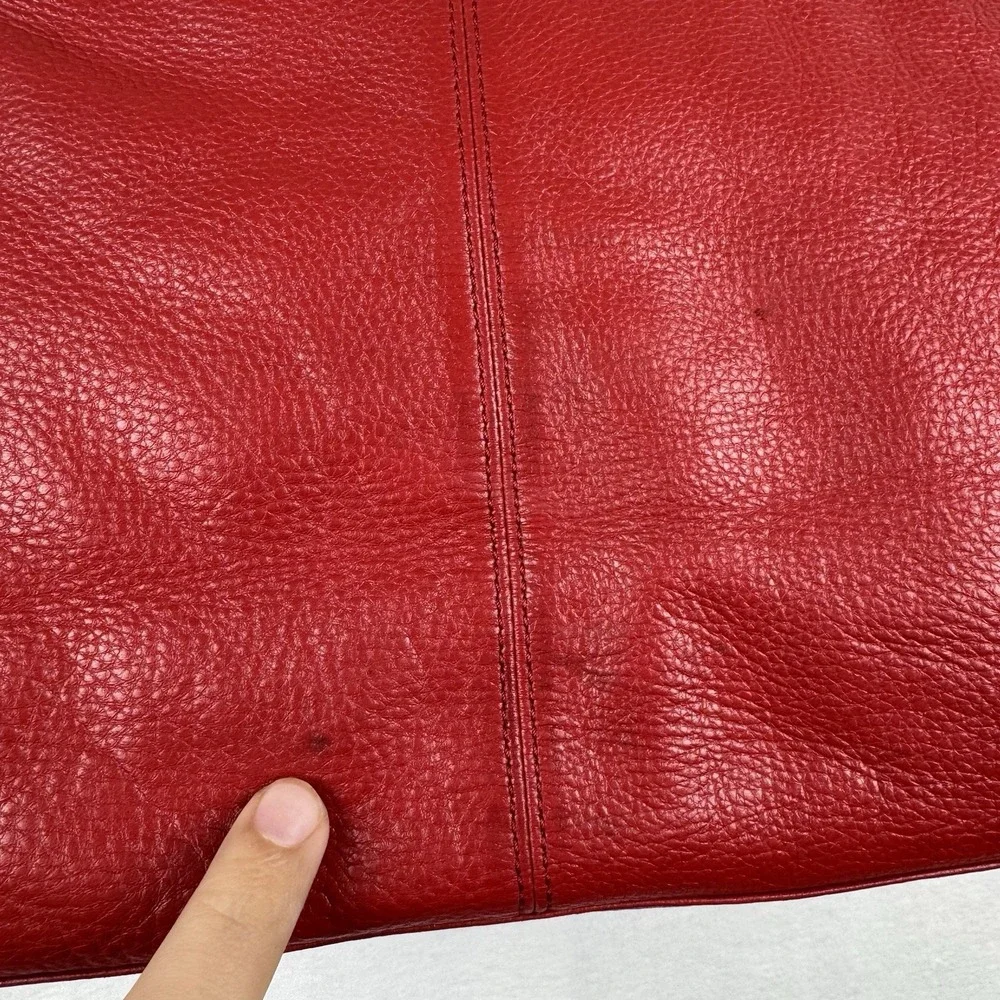 Tory Burch Red Leather Shoulder Bag Tote‎